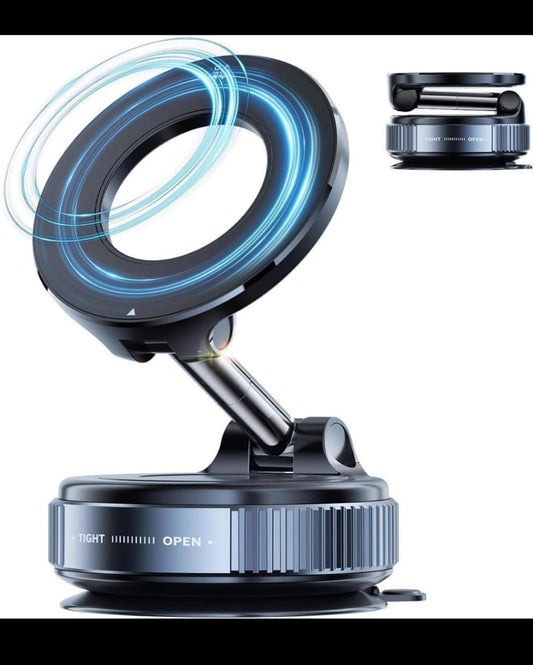 Phone ring light with adjustable stand on a white background