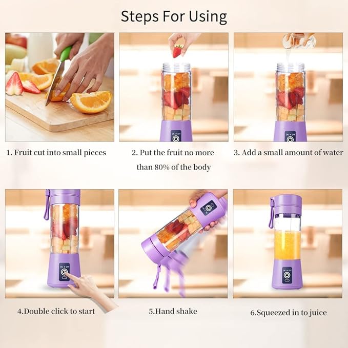 USB rechargeable mini juicer blender